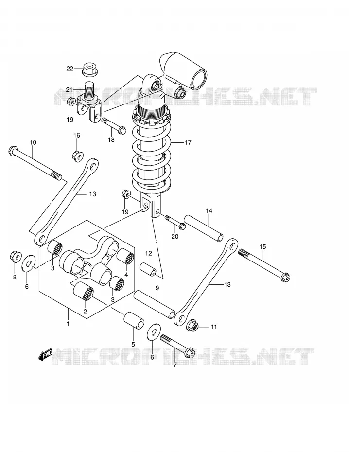 BIELLETTE DE SUSPENSION ARRIERE Suzuki MOTO 1000 GSX-R 2004  GSX-R1000U2K4(E2)