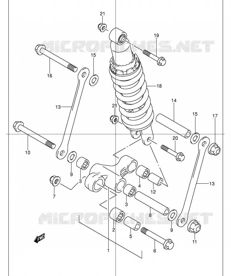 BIELLETTE DE SUSPENSION ARRIERE Suzuki MOTO 1200 BANDIT 2003  GSF1200K3(E2)
