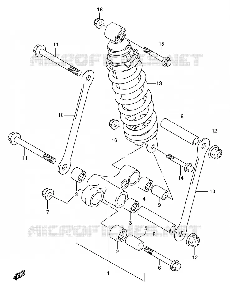 BIELLETTE DE SUSPENSION ARRIERE Suzuki MOTO 600 BANDIT 1995  GSF600S/GSF600US