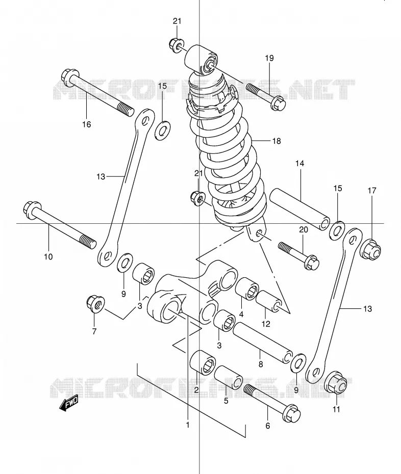 BIELLETTE DE SUSPENSION ARRIERE Suzuki MOTO 600 BANDIT 2000  GSF600SUY(E2)