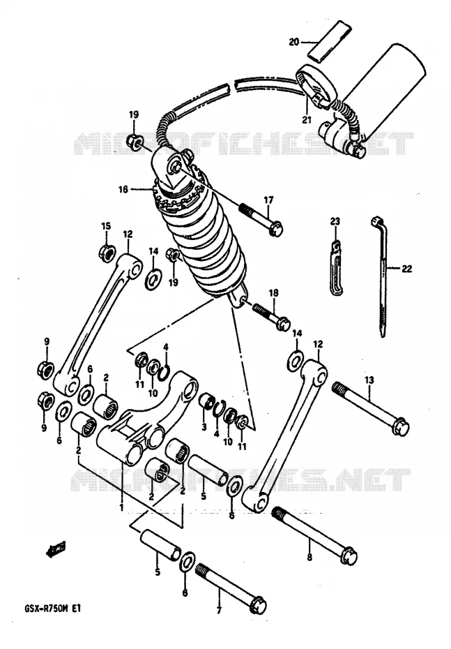 BIELLETTE DE SUSPENSION ARRIERE Suzuki MOTO 750 GSX-R 1991  GSX-R750M