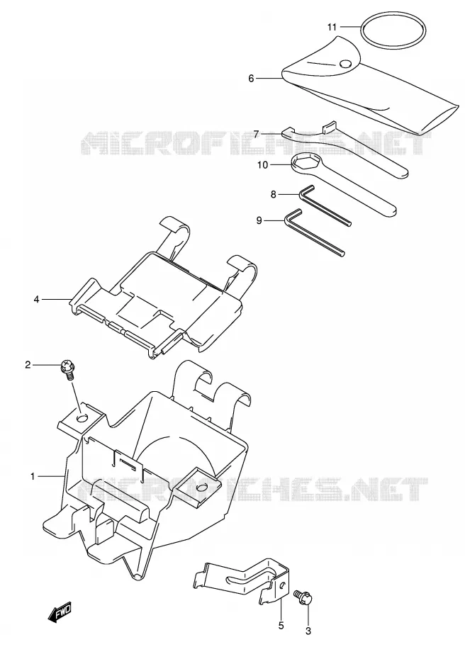 BOITE - TROUSSE A OUTILS Suzuki MOTO 650 BANDIT 2006  GSF650SK6(E2)