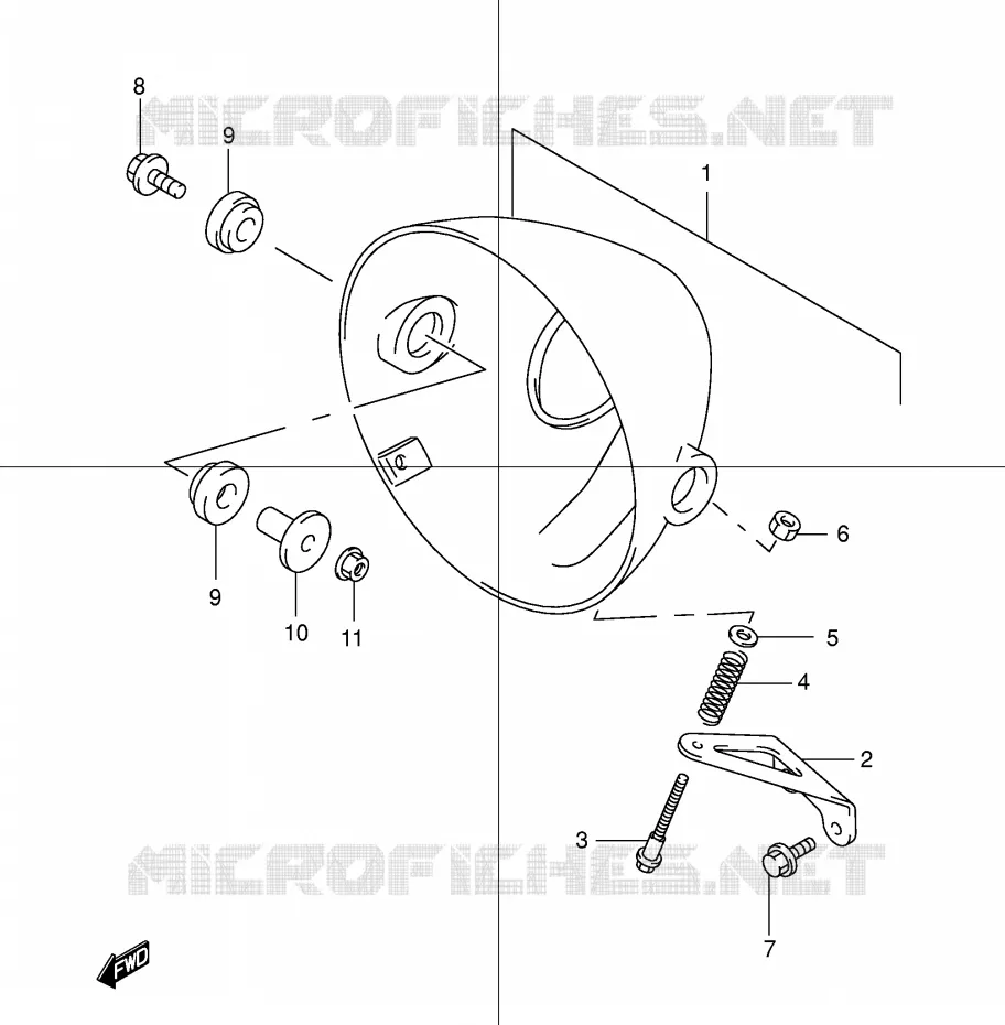 BOL DE PHARE (WITH OUT COWLING) Suzuki MOTO 600 BANDIT 2000  GSF600SUY(E2)
