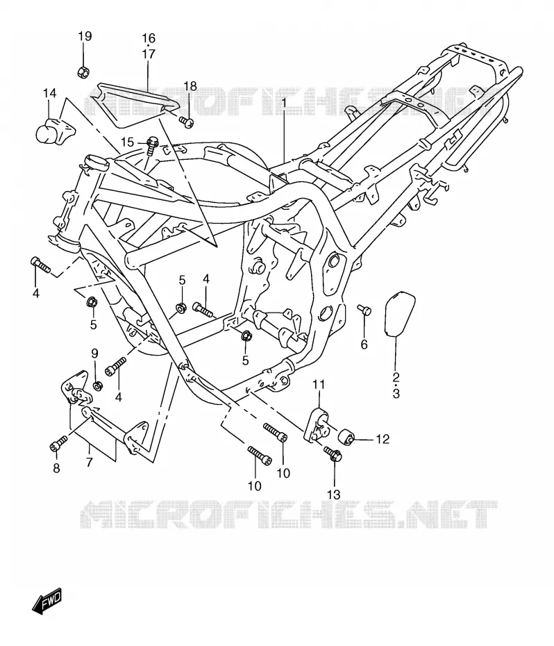 CADRE (GSF1200SAV) Suzuki MOTO 1200 BANDIT 1996  GSF1200T(E2)