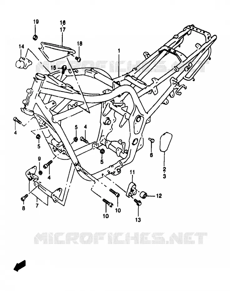 CADRE (GSF1200SAV) Suzuki MOTO 1200 BANDIT 1996  GSF1200T/GSF1200ST