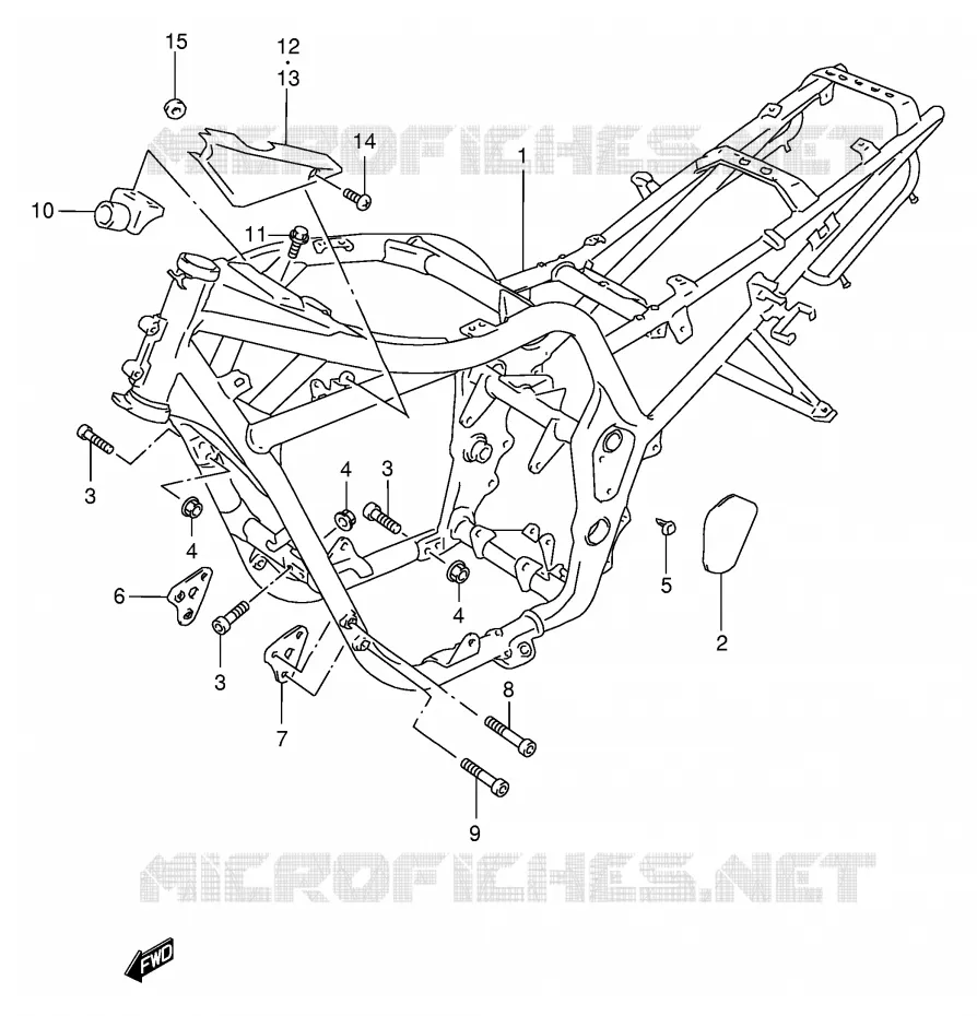CADRE (GSF600ST/SUT) Suzuki MOTO 600 BANDIT 1998  GSF600SW(E2)