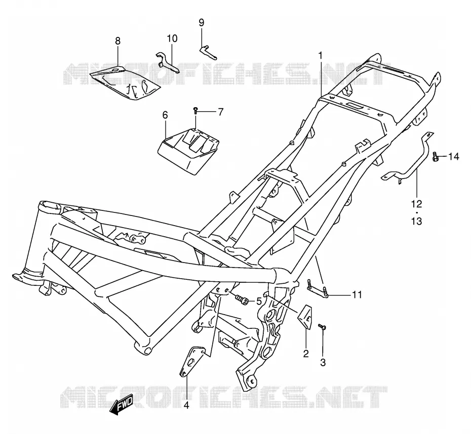 CADRE Suzuki MOTO 250 BANDIT 2000  GSF250VY(E24)