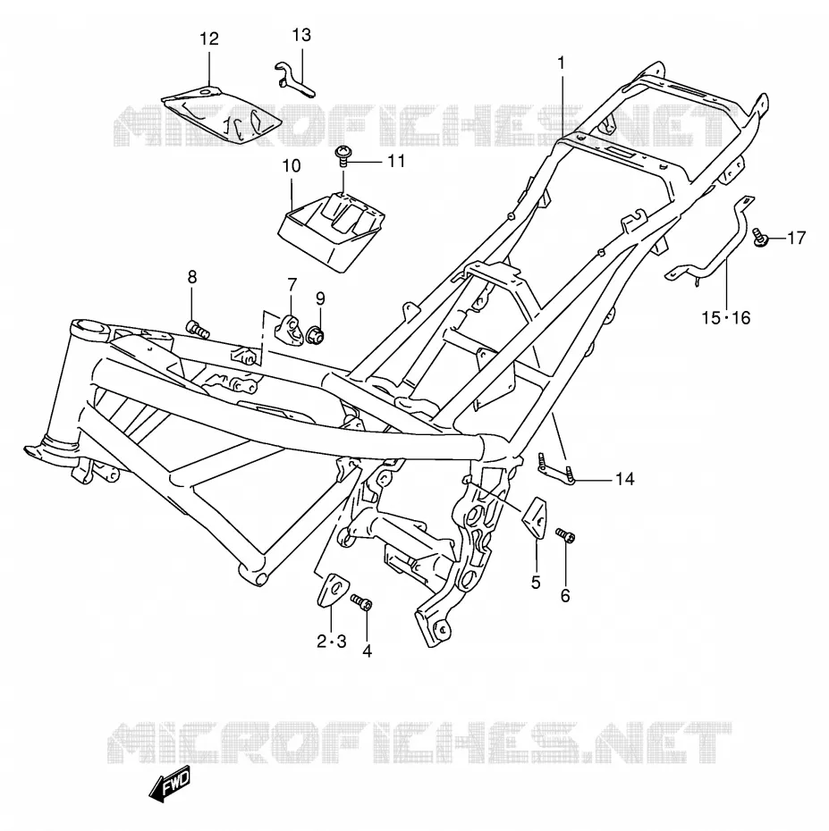 CADRE Suzuki MOTO 400 BANDIT 1997  GSF400VV(E30)