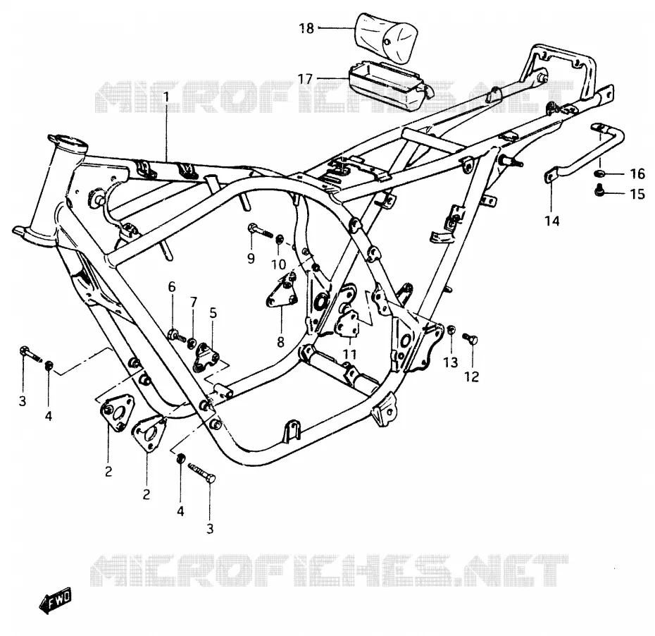 CADRE Suzuki MOTO 400 GSX 1983  GSX400FD