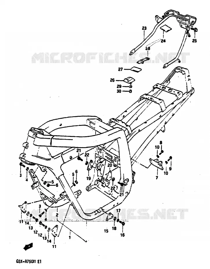 CADRE Suzuki MOTO 750 GSX-R 1991  GSX-R750M
