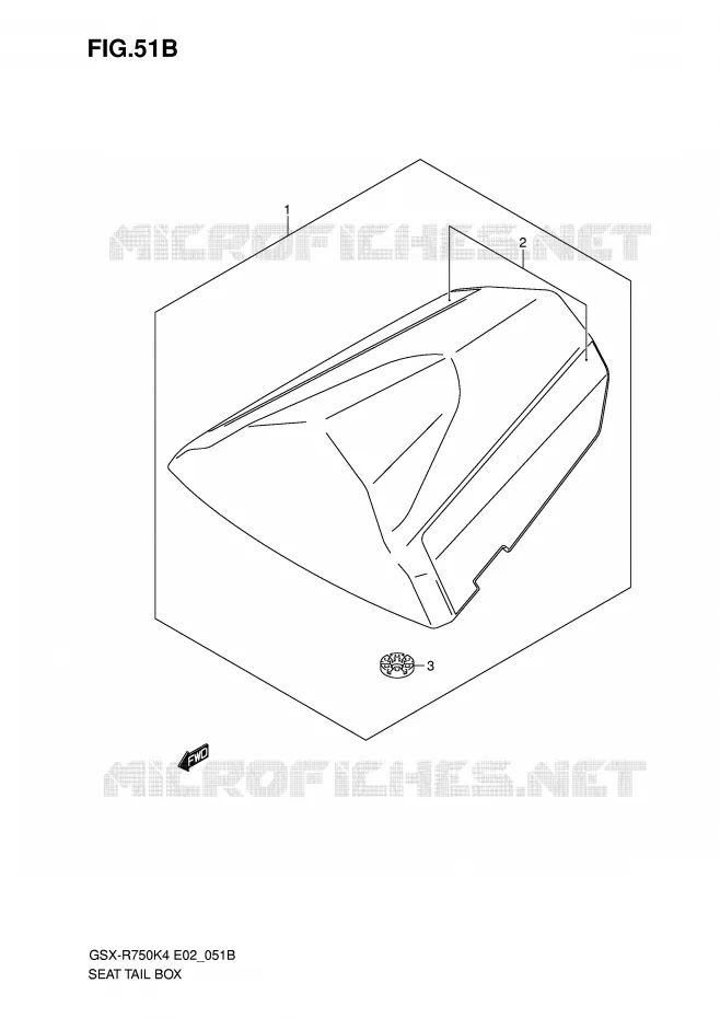 CAPOT DE SELLE (GSX-R750XK5/U2XK5) Suzuki MOTO 750 GSX-R 2005  GSX-R750K5(E2)