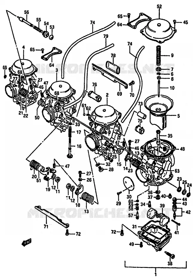 CARBURATEUR (MODELE H E18) Suzuki MOTO 750 GSX-R 1987  GSX-R750XH(F/G/H)