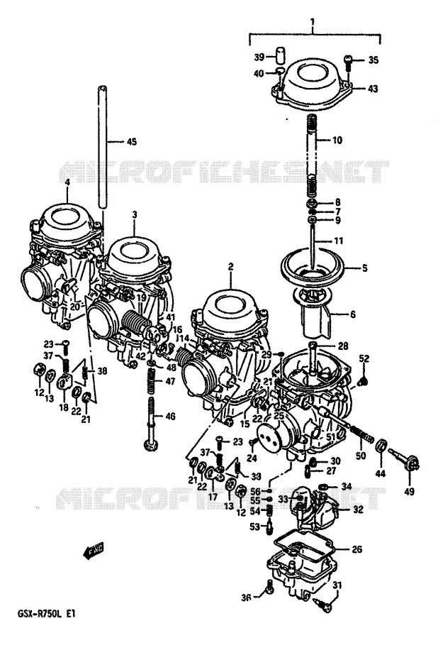 CARBURATEUR (MODELE J/K) Suzuki MOTO 750 GSX-R 1990  GSX-R750L(J/K/L)