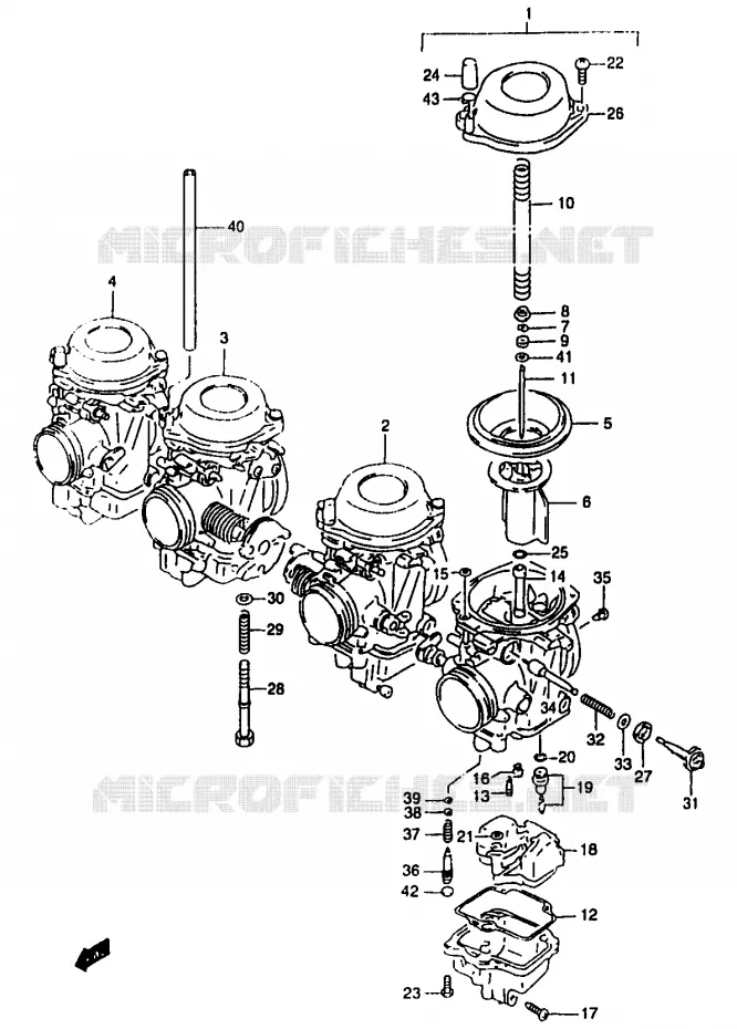 CARBURATEUR Suzuki MOTO 1200 BANDIT 1999  GSF1200SAX(T/V/W/X/Y)