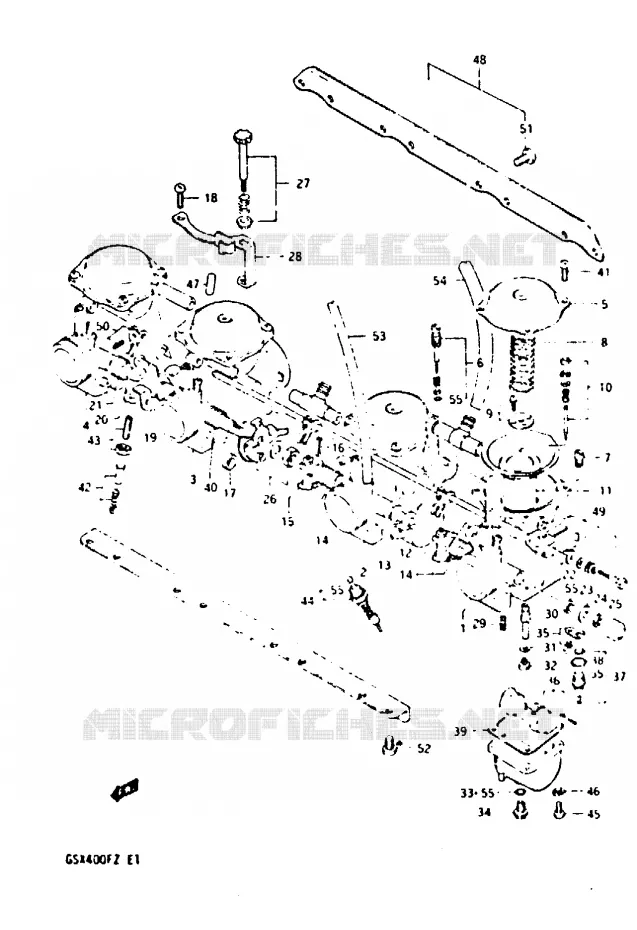 CARBURATEUR Suzuki MOTO 400 GSX 1982  GSX400FZ(X/Z)