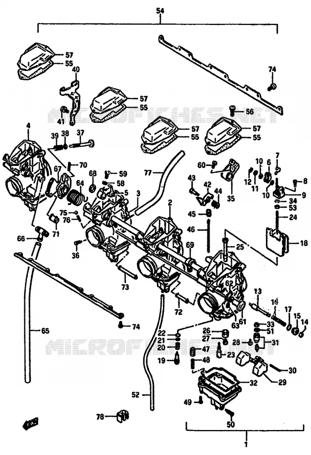CARBURATEUR Suzuki MOTO 750 GSX-R 1986  GSX-750G(F/G/H) E34