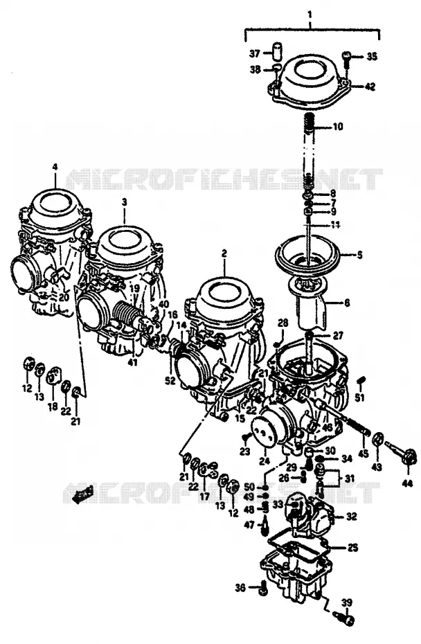 CARBURATEUR (VOIR NOTE) Suzuki MOTO 1100 GSX-R 1991  GSX-R1100M(M/N)