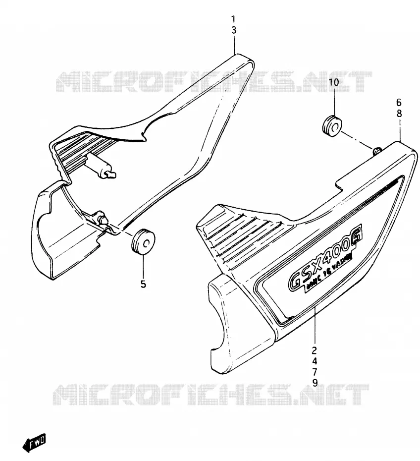 CARENAGES ARRIERE Suzuki MOTO 400 GSX 1983  GSX400FD