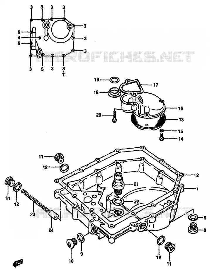 CARTER INFERIEUR Suzuki MOTO 750 GSX-R 1986  GSX-R750G(F/G/H)