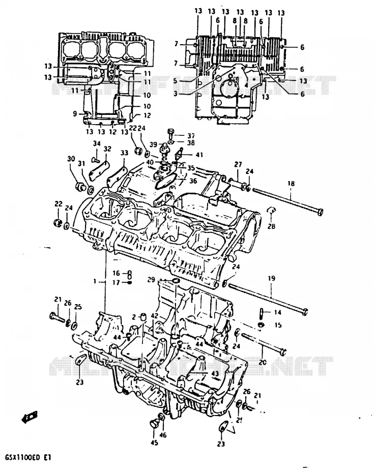 CARTER (MODELE Z) Suzuki MOTO 1100 GSX-E 1983  GSX1100ED(Z/D)