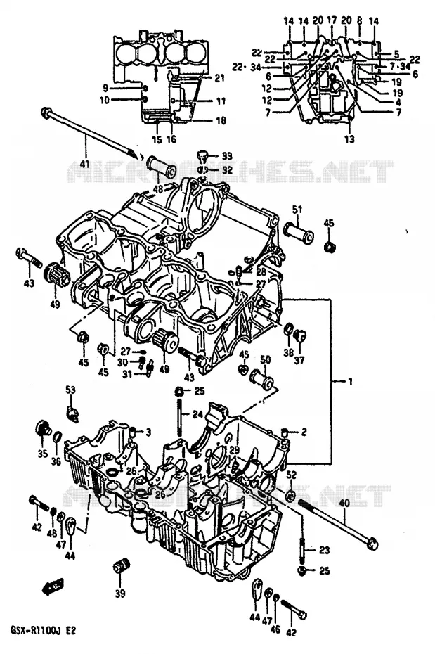 CARTER Suzuki MOTO 1100 GSX-R 1988  GSX-R1100J(G/H/J)