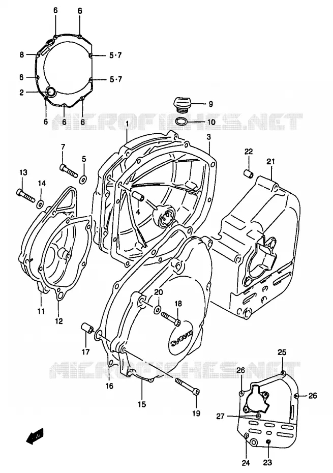 CARTER Suzuki MOTO 1200 BANDIT 1996  GSF1200T/GSF1200ST