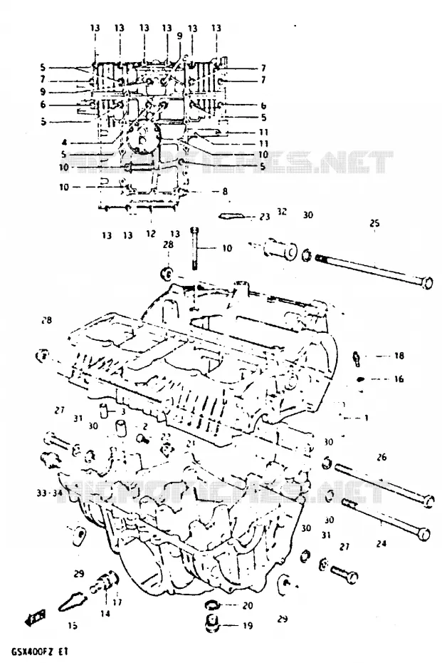 CARTER Suzuki MOTO 400 GSX 1982  GSX400FZ(X/Z)