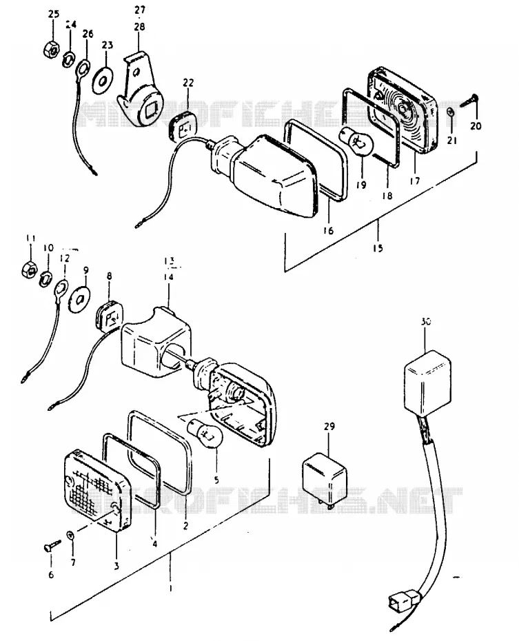 CLIGNOTANTS (E2, E21) Suzuki MOTO 1100 GSX-E 1981  GSX1100EX(T/X)