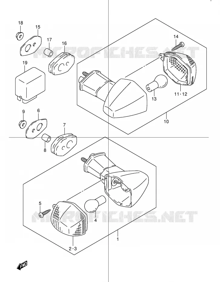 CLIGNOTANTS (GSF600SY/SUY/SK1/SK2/SK3/SK4/SUK1/SUK2/SUK3/SUK4) Suzuki MOTO 600 BANDIT 2000  GSF600SUY(E2)
