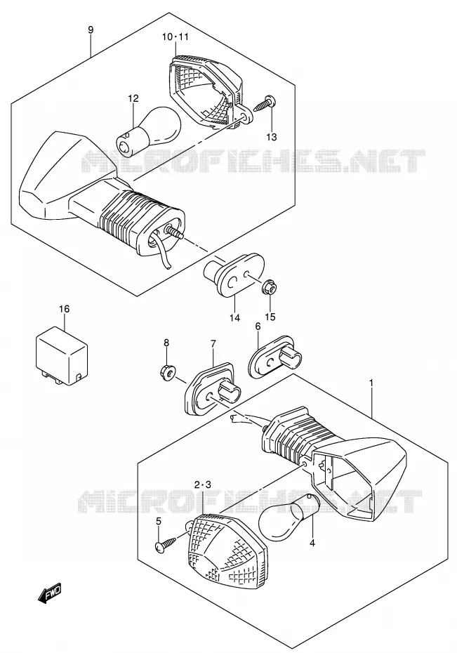 CLIGNOTANTS (MODELE K5) Suzuki MOTO 650 BANDIT 2006  GSF650SAK6(E2)
