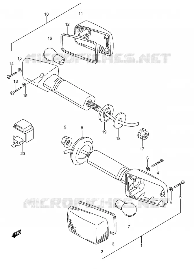 CLIGNOTANTS Suzuki MOTO 1100 GSX-R 1995  GSX-R1100WS(E28)
