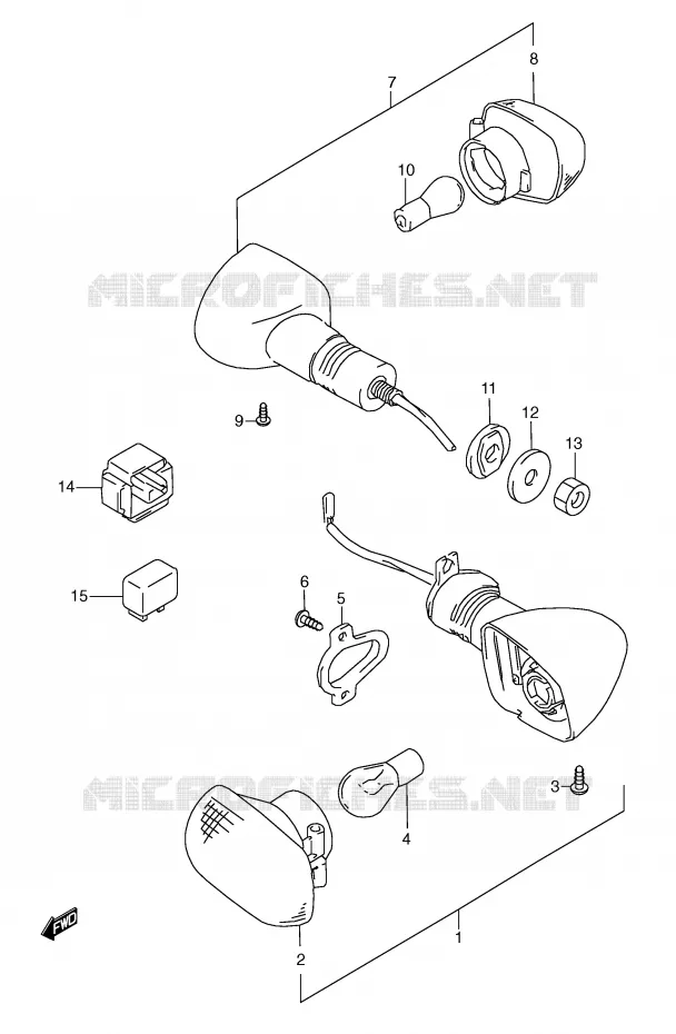CLIGNOTANTS Suzuki MOTO 600 GSX-R 2000  GSX-R600Y(E2)