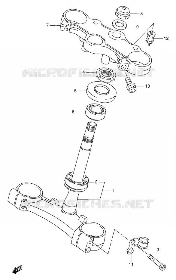 COLONNE DE DIRECTION Suzuki MOTO 1100 GSX-R 1996  GSX-R1100WT(E2)