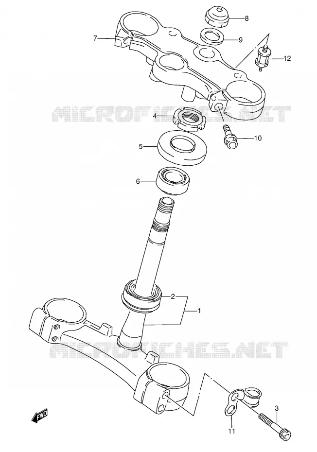 COLONNE DE DIRECTION Suzuki MOTO 1100 GSX-R 1997  GSX-R1100WV(E28)