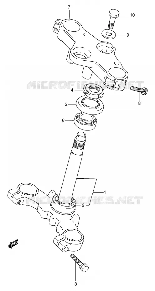 COLONNE DE DIRECTION Suzuki MOTO 250 GSX 1991  GSX250FM(E24)