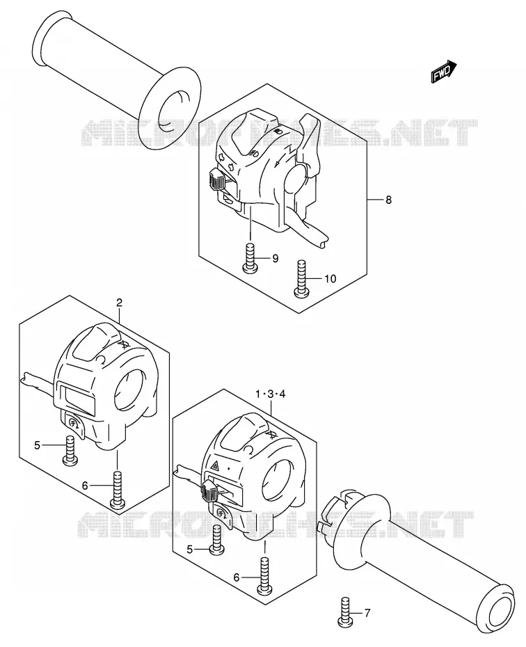 COMMODOS (GSF1200SK3/SK4/SK5/SZK5) Suzuki MOTO 1200 BANDIT 2001  GSF1200K1(E2)
