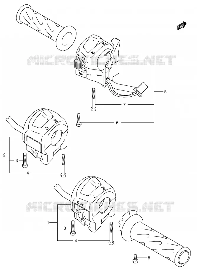 COMMODOS (MODELE K1/K2) Suzuki MOTO 600 GSX-R 2001  GSX-R600K1(E2)