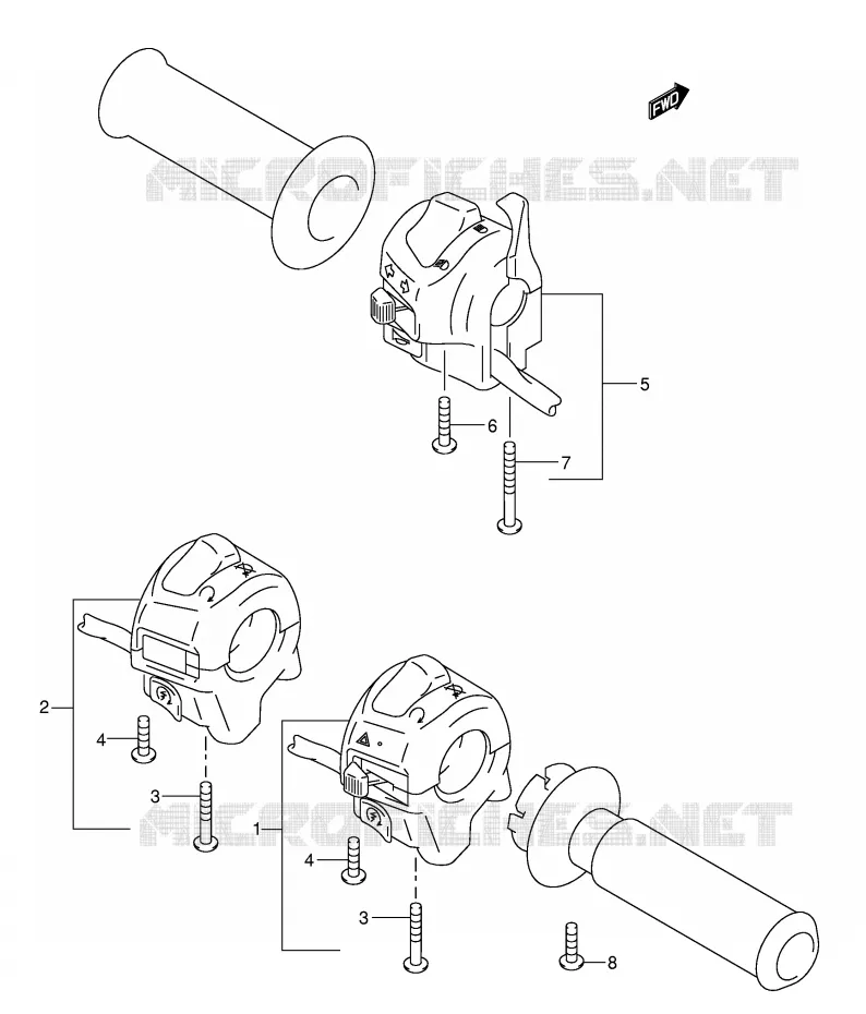 COMMODOS (MODELE K3) Suzuki MOTO 1300 HAYABUSA 2003  GSX1300RU2K3(E2)