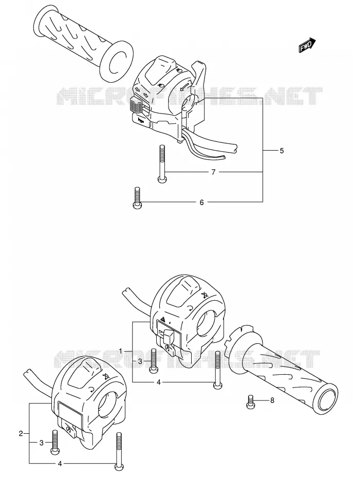 COMMODOS (MODELE K3) Suzuki MOTO 600 GSX-R 2003  GSX-R600ZK3(E2)