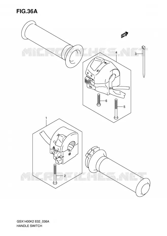 COMMODOS (MODELE K4) Suzuki MOTO 1400 GSX 2002  GSX1400U1K2(E2)