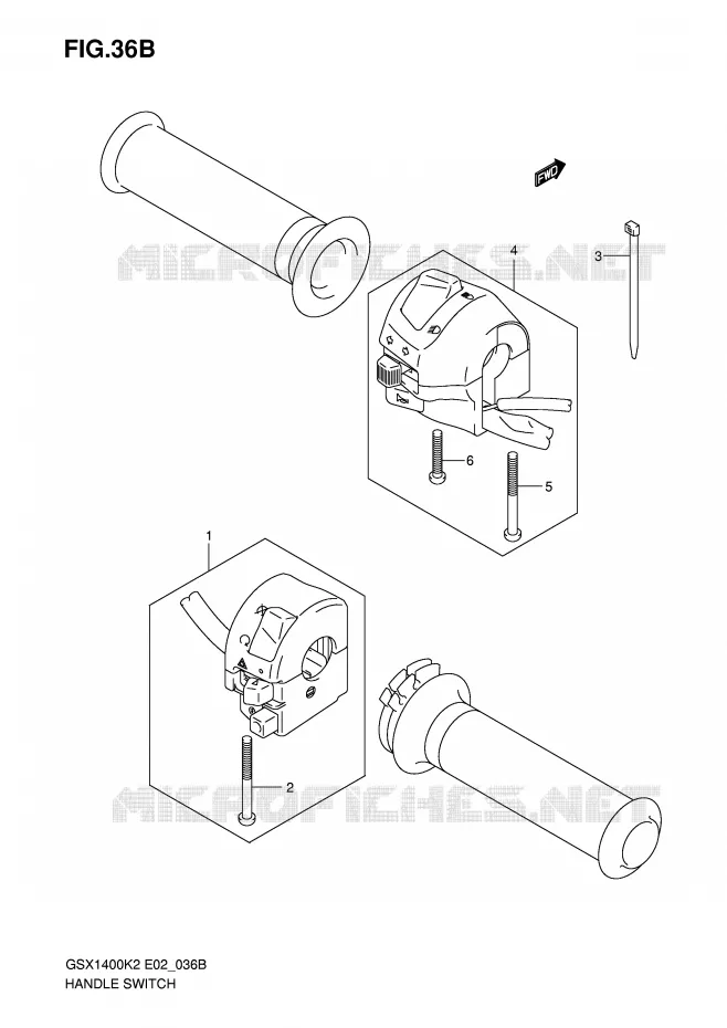COMMODOS (MODELE K5) Suzuki MOTO 1400 GSX 2003  GSX1400U1K3(E2)