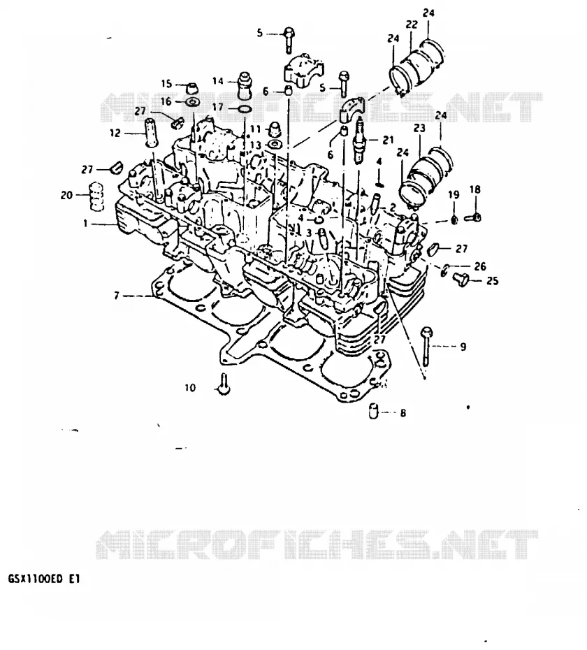 CULASSE Suzuki MOTO 1100 GSX 1983  GSX1100XD(Z/D)