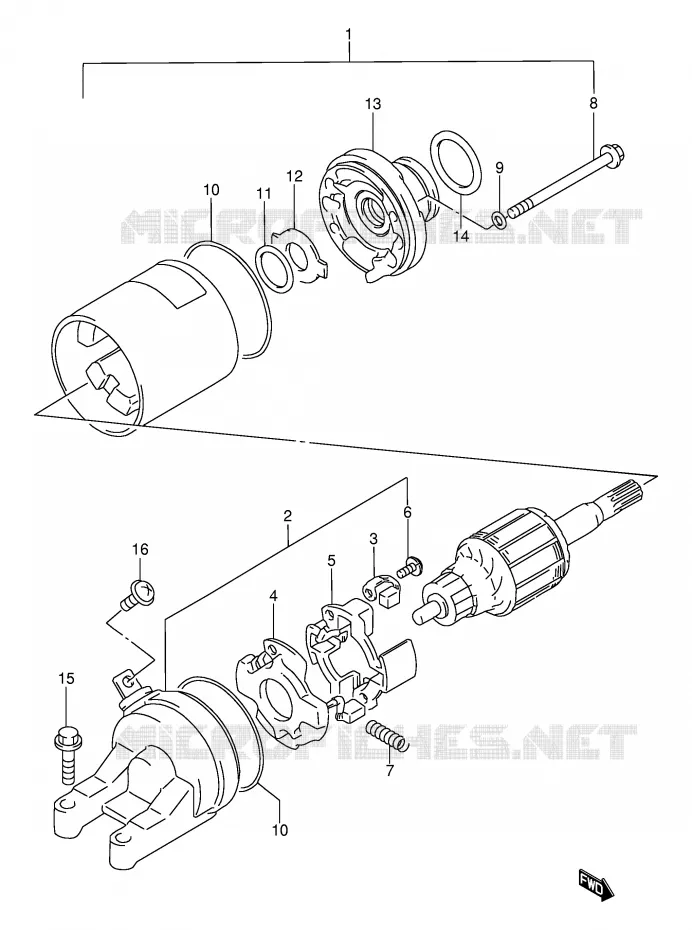 DEMARREUR Suzuki MOTO 400 BANDIT 1997  GSF400VV(E30)