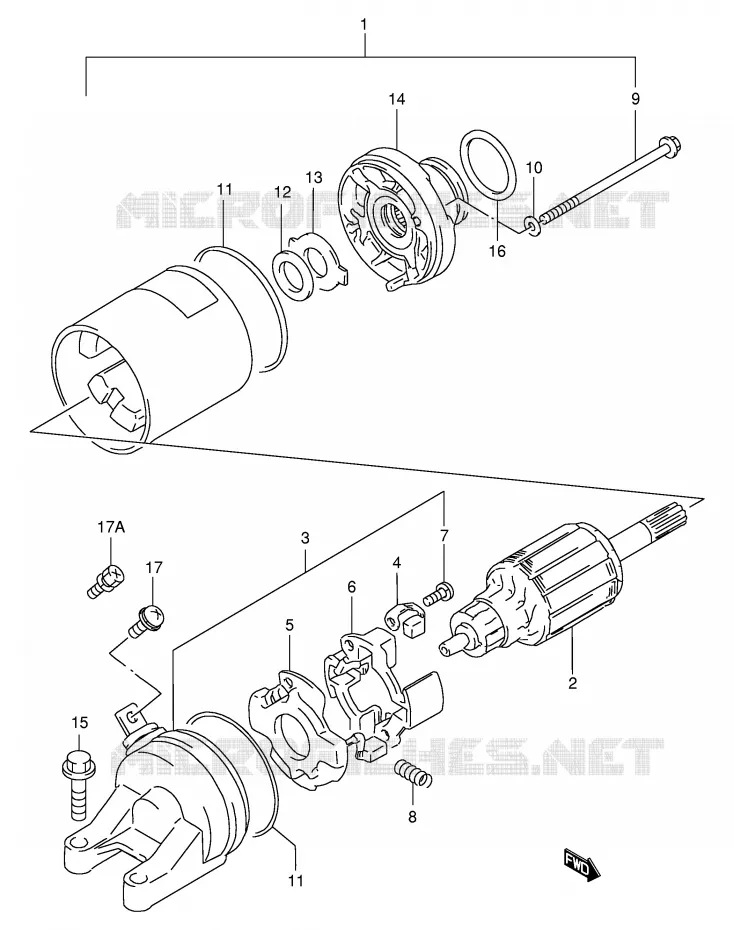 DEMARREUR Suzuki MOTO 400 GSX-R 1991  GSX-R400RFM(E30)