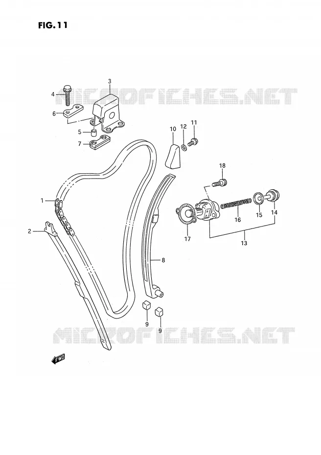 DISTRIBUTION Suzuki MOTO 1100 GSX-F 1991  GSX1100FM(E2)