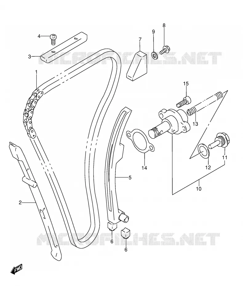 DISTRIBUTION Suzuki MOTO 1100 GSX-R 1994  GSX-R1100WR(E28)