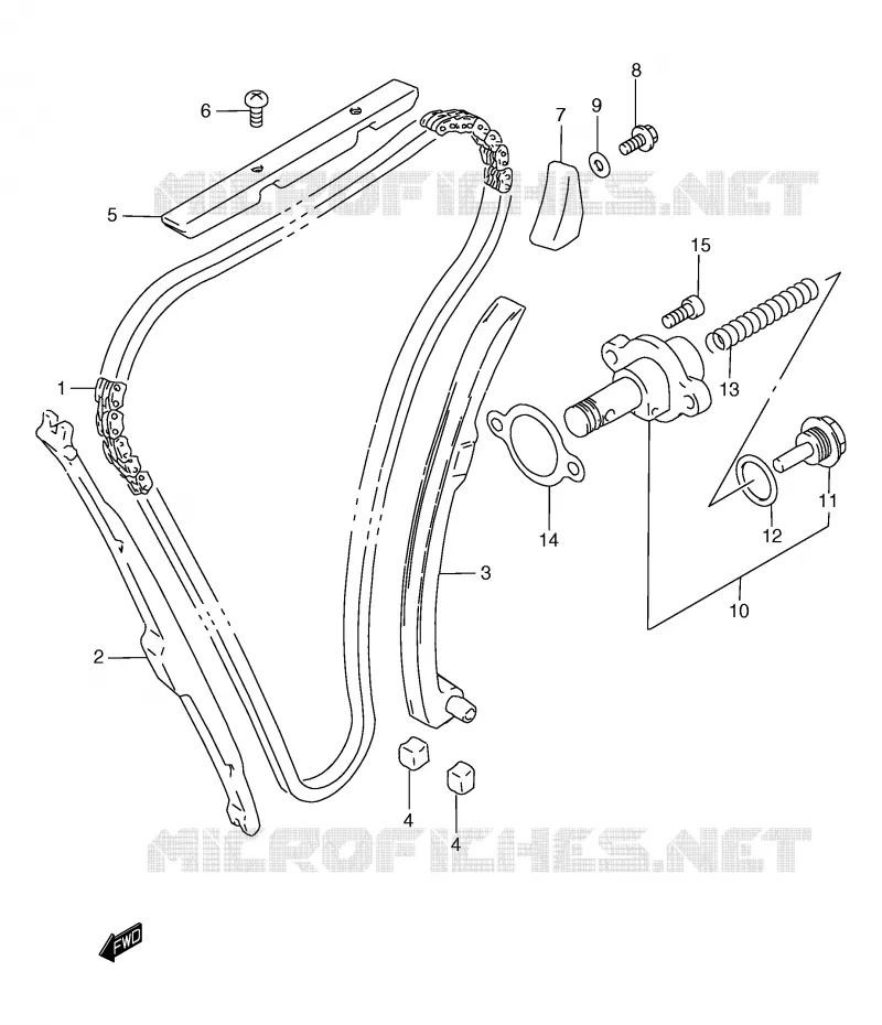 DISTRIBUTION Suzuki MOTO 1200 BANDIT 1996  GSF1200T(E2)