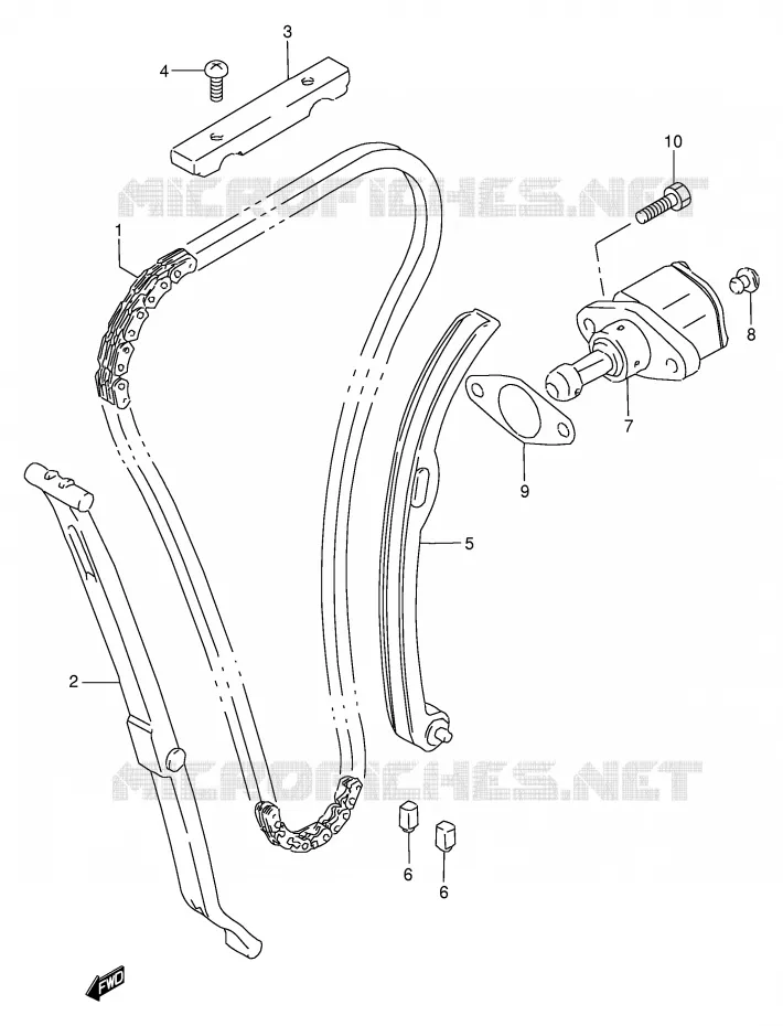 DISTRIBUTION Suzuki MOTO 250 GSX 1992  GSX250FN(E24)