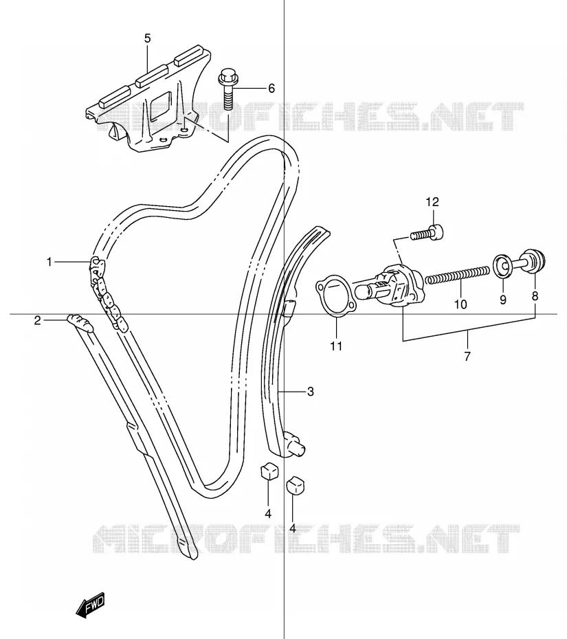 DISTRIBUTION Suzuki MOTO 600 BANDIT 2001  GSF600SUK1(E2)