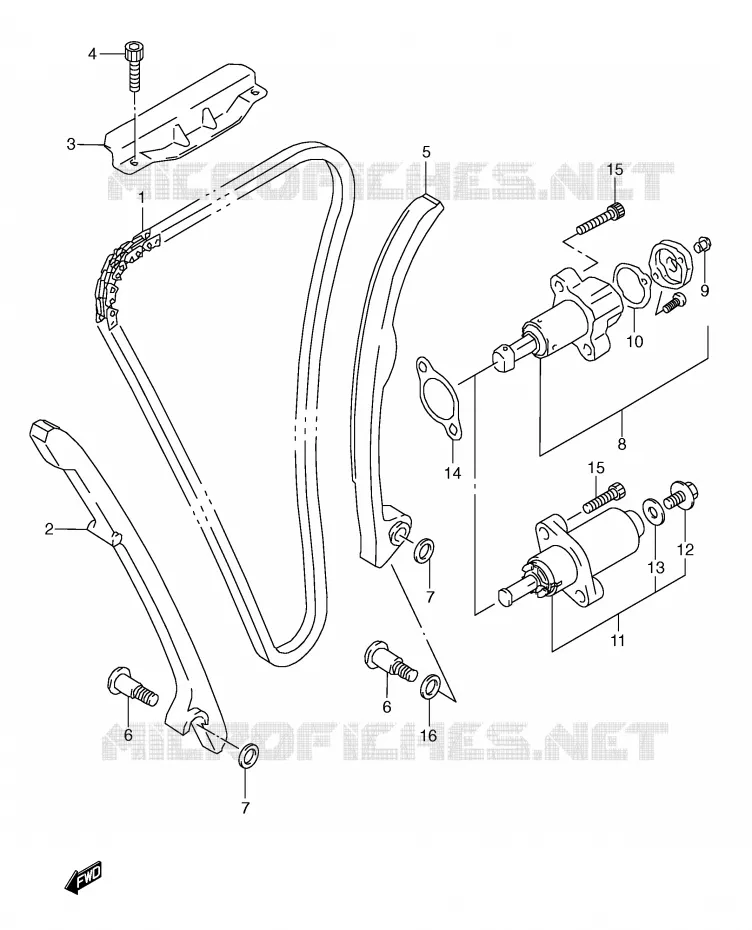 DISTRIBUTION Suzuki MOTO 600 GSX-R 1997  GSX-R600V(E2)